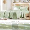 imageComfort Spaces Cooling Sheet Set Poly X Rayon Blend Rayon Derived from Bamboo Soft Silky Lustrous Heathered Finish Queen Sheets for Summer All Season Sheet Set Queen Dark Grey 4 PieceSage Green