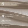 imageComfort Spaces Cooling Sheet Set Poly X Rayon Blend Rayon Derived from Bamboo Soft Silky Lustrous Heathered Finish Queen Sheets for Summer All Season Sheet Set Queen Dark Grey 4 PieceBeige