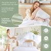 imageComfort Spaces Cooling Sheet Set Poly X Rayon Blend Rayon Derived from Bamboo Soft Silky Lustrous Heathered Finish Queen Sheets for Summer All Season Sheet Set Queen Dark Grey 4 PieceSage Green
