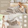 imageComfort Spaces Cooling Sheet Set Poly X Rayon Blend Rayon Derived from Bamboo Soft Silky Lustrous Heathered Finish Queen Sheets for Summer All Season Sheet Set Queen Dark Grey 4 PieceBeige