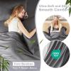 imageComfort Spaces Cooling Sheet Set Poly X Rayon Blend Rayon Derived from Bamboo Soft Silky Lustrous Heathered Finish Queen Sheets for Summer All Season Sheet Set Queen Dark Grey 4 PieceDark Grey