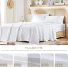 imageComfort Spaces Cooling Sheet Set Poly X Rayon Blend Rayon Derived from Bamboo Soft Silky Lustrous Heathered Finish Queen Sheets for Summer All Season Sheet Set Queen Dark Grey 4 PieceWhite