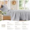 imageComfort Spaces Cooling Sheet Set Poly X Rayon Blend Rayon Derived from Bamboo Soft Silky Lustrous Heathered Finish Queen Sheets for Summer All Season Sheet Set Queen Dark Grey 4 PieceLight Grey