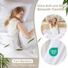 imageComfort Spaces Cooling Sheet Set Poly X Rayon Blend Rayon Derived from Bamboo Soft Silky Lustrous Heathered Finish Queen Sheets for Summer All Season Sheet Set Queen Dark Grey 4 PieceWhite