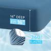 imageComfort Spaces Extra Deep Pocket King Cooling Sheets  Fits Up to 24quot Mattress Moisture Wicking Coolmax Soft Colorfast Set for Hot Sleepers Grey 4 PieceTeal