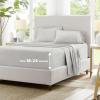 imageComfort Spaces Extra Deep Pocket King Cooling Sheets  Fits Up to 24quot Mattress Moisture Wicking Coolmax Soft Colorfast Set for Hot Sleepers Grey 4 PieceGrey