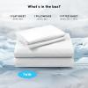 imageComfort Spaces Extra Deep Pocket King Cooling Sheets  Fits Up to 24quot Mattress Moisture Wicking Coolmax Soft Colorfast Set for Hot Sleepers Grey 4 PieceWhite
