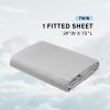 imageComfort Spaces Extra Deep Pocket King Cooling Sheets  Fits Up to 24quot Mattress Moisture Wicking Coolmax Soft Colorfast Set for Hot Sleepers Grey 4 PieceGrey