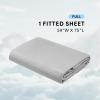 imageComfort Spaces Extra Deep Pocket King Cooling Sheets  Fits Up to 24quot Mattress Moisture Wicking Coolmax Soft Colorfast Set for Hot Sleepers Grey 4 PieceGrey
