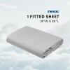imageComfort Spaces Extra Deep Pocket King Cooling Sheets  Fits Up to 24quot Mattress Moisture Wicking Coolmax Soft Colorfast Set for Hot Sleepers Grey 4 PieceGrey