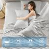 imageComfort Spaces Extra Deep Pocket King Cooling Sheets  Fits Up to 24quot Mattress Moisture Wicking Coolmax Soft Colorfast Set for Hot Sleepers Grey 4 PieceGrey