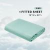 imageComfort Spaces Extra Deep Pocket King Cooling Sheets  Fits Up to 24quot Mattress Moisture Wicking Coolmax Soft Colorfast Set for Hot Sleepers Grey 4 PieceAqua