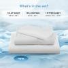 imageComfort Spaces Extra Deep Pocket King Cooling Sheets  Fits Up to 24quot Mattress Moisture Wicking Coolmax Soft Colorfast Set for Hot Sleepers Grey 4 PieceGrey