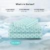 imageComfort Spaces Extra Deep Pocket King Cooling Sheets  Fits Up to 24quot Mattress Moisture Wicking Coolmax Soft Colorfast Set for Hot Sleepers Grey 4 PieceQuatrefoil Aqua