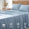 imageComfort Spaces Extra Deep Pocket King Cooling Sheets  Fits Up to 24quot Mattress Moisture Wicking Coolmax Soft Colorfast Set for Hot Sleepers Grey 4 PieceBlue