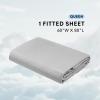 imageComfort Spaces Extra Deep Pocket King Cooling Sheets  Fits Up to 24quot Mattress Moisture Wicking Coolmax Soft Colorfast Set for Hot Sleepers Grey 4 PieceGrey