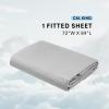 imageComfort Spaces Extra Deep Pocket King Cooling Sheets  Fits Up to 24quot Mattress Moisture Wicking Coolmax Soft Colorfast Set for Hot Sleepers Grey 4 PieceGrey