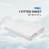 imageComfort Spaces Extra Deep Pocket King Cooling Sheets  Fits Up to 24quot Mattress Moisture Wicking Coolmax Soft Colorfast Set for Hot Sleepers Grey 4 PieceWhite