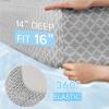 imageComfort Spaces Extra Deep Pocket King Cooling Sheets  Fits Up to 24quot Mattress Moisture Wicking Coolmax Soft Colorfast Set for Hot Sleepers Grey 4 PieceCharcoal