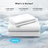 imageComfort Spaces Extra Deep Pocket King Cooling Sheets  Fits Up to 24quot Mattress Moisture Wicking Coolmax Soft Colorfast Set for Hot Sleepers Grey 4 PieceWhite