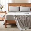 imageComfort Spaces Extra Deep Pocket King Cooling Sheets  Fits Up to 24quot Mattress Moisture Wicking Coolmax Soft Colorfast Set for Hot Sleepers Grey 4 PieceGrey