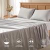 imageComfort Spaces Extra Deep Pocket King Cooling Sheets  Fits Up to 24quot Mattress Moisture Wicking Coolmax Soft Colorfast Set for Hot Sleepers Grey 4 PieceGrey