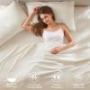 imageComfort Spaces Extra Deep Pocket King Cooling Sheets  Fits Up to 24quot Mattress Moisture Wicking Coolmax Soft Colorfast Set for Hot Sleepers Grey 4 PieceCream