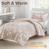imageComfort Spaces Juliette Luxe Comforter Set Velvet Lush with Soft Brushed Microfiber Reverse All Season Cozy Velvet Bedding Sets Fluffy Comforter Bed Set Matching Sham Black TwinTwin XL 2 PieceChampagne Comforter