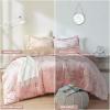 imageComfort Spaces Juliette Luxe Comforter Set Velvet Lush with Soft Brushed Microfiber Reverse All Season Cozy Velvet Bedding Sets Fluffy Comforter Bed Set Matching Sham Black TwinTwin XL 2 PieceBlush Comforter