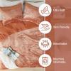 imageComfort Spaces Juliette Luxe Comforter Set Velvet Lush with Soft Brushed Microfiber Reverse All Season Cozy Velvet Bedding Sets Fluffy Comforter Bed Set Matching Sham Black TwinTwin XL 2 PieceBurnt Orange Comforter