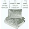imageComfort Spaces Juliette Luxe Comforter Set Velvet Lush with Soft Brushed Microfiber Reverse All Season Cozy Velvet Bedding Sets Fluffy Comforter Bed Set Matching Sham Black TwinTwin XL 2 PieceSage Green Comforter