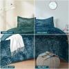 imageComfort Spaces Juliette Luxe Comforter Set Velvet Lush with Soft Brushed Microfiber Reverse All Season Cozy Velvet Bedding Sets Fluffy Comforter Bed Set Matching Sham Black TwinTwin XL 2 PieceTeal Comforter