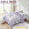 imageComfort Spaces Juliette Luxe Comforter Set Velvet Lush with Soft Brushed Microfiber Reverse All Season Cozy Velvet Bedding Sets Fluffy Comforter Bed Set Matching Sham Black TwinTwin XL 2 PiecePurple Comforter