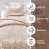 imageComfort Spaces Juliette Luxe Comforter Set Velvet Lush with Soft Brushed Microfiber Reverse All Season Cozy Velvet Bedding Sets Fluffy Comforter Bed Set Matching Sham Black TwinTwin XL 2 PieceChampagne Comforter