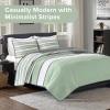 imageComfort Spaces Queen Quilt Set Trendy Casual Fun Vibrant Color Stripes Design All Season Lightweight Coverlet Bedspread Queen Size Bedding ampamp Shams Verone FullQueen Sage Green 3 PieceSage Green