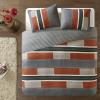 imageComfort Spaces Queen Quilt Set Trendy Casual Fun Vibrant Color Stripes Design All Season Lightweight Coverlet Bedspread Queen Size Bedding ampamp Shams Verone FullQueen Sage Green 3 PieceGrayOrange