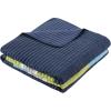 imageComfort Spaces Queen Quilt Set Trendy Casual Fun Vibrant Color Stripes Design All Season Lightweight Coverlet Bedspread Queen Size Bedding ampamp Shams Verone FullQueen Sage Green 3 PieceBlueNavy