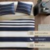 imageComfort Spaces Queen Quilt Set Trendy Casual Fun Vibrant Color Stripes Design All Season Lightweight Coverlet Bedspread Queen Size Bedding ampamp Shams Verone FullQueen Sage Green 3 PieceBlue