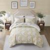 imageMadison Park Essentials Paisley Wheat 9 Piece Queen Microfiber Bed In A Bag Bedding Set with Trendy Casual Design All Season Matching ShamsPaisley Wheat