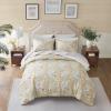 imageMadison Park Essentials Paisley Wheat 9 Piece Queen Microfiber Bed In A Bag Bedding Set with Trendy Casual Design All Season Matching ShamsPaisley Wheat