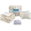 imageMadison Park Essentials Paisley Wheat 9 Piece Queen Microfiber Bed In A Bag Bedding Set with Trendy Casual Design All Season Matching ShamsPaisley Wheat