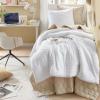 imageComfort Spaces Comforter for Queen Size Bed Geometric Diamond Tufted Boho Comforter Set Queen All Season Lightweight Bedding Set Matching Sham FullQueen Pink 3 PieceWhite
