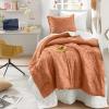 imageComfort Spaces Comforter for Queen Size Bed Geometric Diamond Tufted Boho Comforter Set Queen All Season Lightweight Bedding Set Matching Sham FullQueen Pink 3 PieceTerracotta