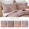 imageComfort Spaces Valerie Boho Quilt Set King Blue  Soft Lightweight Bedding with Watercolor Medallion Design Reversible All Season Quilt for Master Bedroom or Guest RoomPink