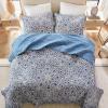imageComfort Spaces Valerie Boho Quilt Set King Blue  Soft Lightweight Bedding with Watercolor Medallion Design Reversible All Season Quilt for Master Bedroom or Guest RoomBlue