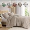 imageComfort Spaces Sage Green Twin Duvet Cover Set  2 Pieces Breathable Dotted Weave Texture Duvet Sets Modern Farmhouse Boho Duvet Cover ampamp Sham All Season Twin Bed Set TwinTwin XL GreenNeutral