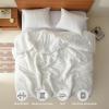 imageComfort Spaces Sage Green Twin Duvet Cover Set  2 Pieces Breathable Dotted Weave Texture Duvet Sets Modern Farmhouse Boho Duvet Cover ampamp Sham All Season Twin Bed Set TwinTwin XL GreenWhite