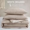 imageComfort Spaces Sage Green Twin Duvet Cover Set  2 Pieces Breathable Dotted Weave Texture Duvet Sets Modern Farmhouse Boho Duvet Cover ampamp Sham All Season Twin Bed Set TwinTwin XL GreenNeutral