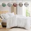imageComfort Spaces Sage Green Twin Duvet Cover Set  2 Pieces Breathable Dotted Weave Texture Duvet Sets Modern Farmhouse Boho Duvet Cover ampamp Sham All Season Twin Bed Set TwinTwin XL GreenWhite