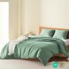 imageComfort Spaces Sage Green Twin Duvet Cover Set  2 Pieces Breathable Dotted Weave Texture Duvet Sets Modern Farmhouse Boho Duvet Cover ampamp Sham All Season Twin Bed Set TwinTwin XL GreenSage Green